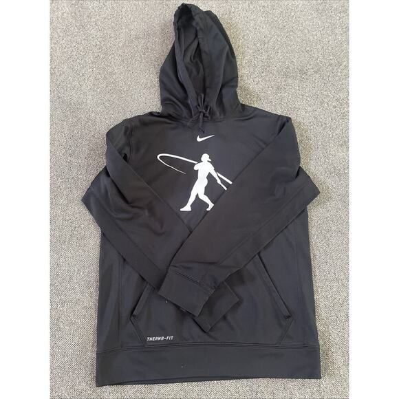 Nike BSBL Therma Fit Swingman Hoodie Ken Griffey Jr Seattle Mariners Black Med - Picture 1 of 7